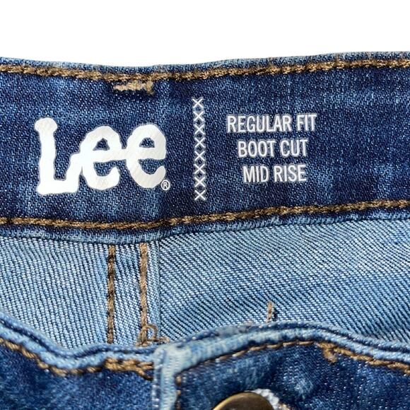 Lee Regular Fit Bootcut Mid Rise Jeans Plus Size 18 Long Western Cowgirl Rodeo - Picture 3 of 5